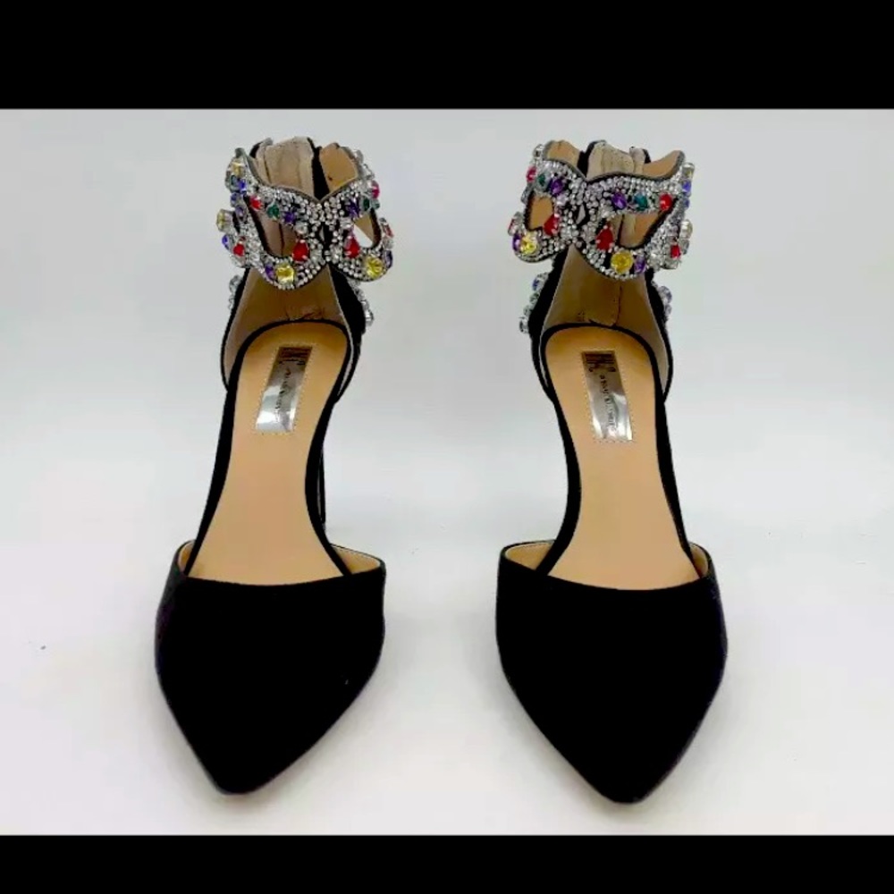 INC  Bejeweled Ankle Strap Heels Sz 10 💕